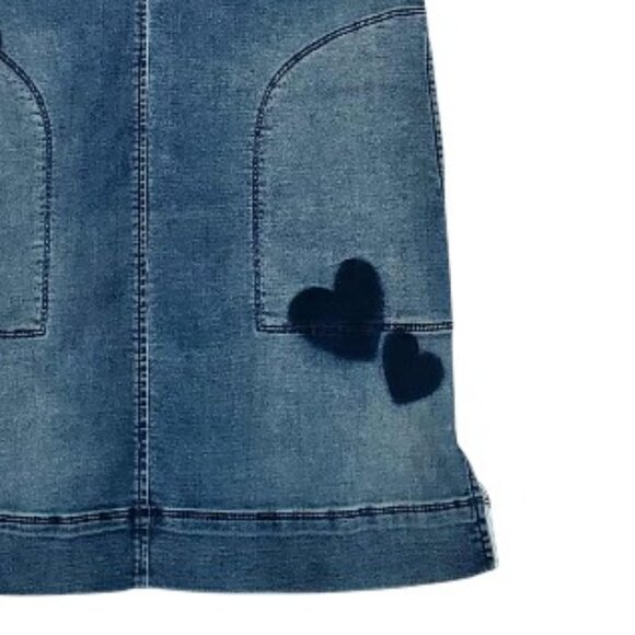 Crewcuts Jean Heart Denim Dress Size 14 - Picture 4 of 7